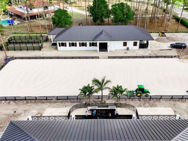 Jerkins Bauprojekt Pferdestall in Florida von oben