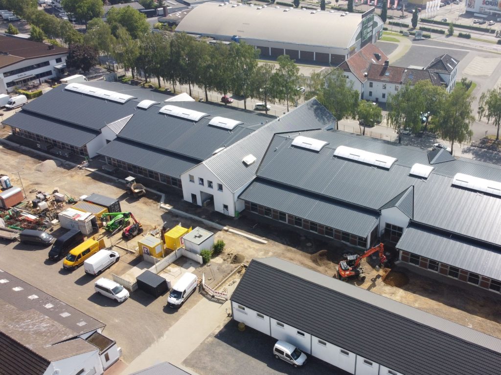 Luftbild der neuen Stallanlage in Aachen für die Weltmeisterschaft 2026